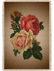 Картина на мешковине арт.508  "Розы"