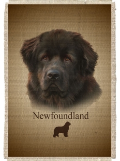 Картина на мешковине арт.549  "Ньюфаундленд"
